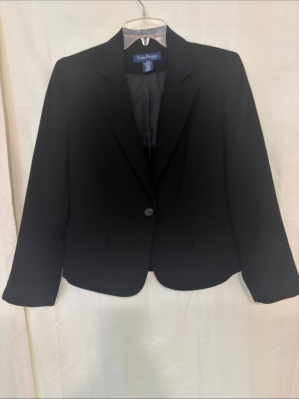 Evan Picone Black Tailored Single-Button Women's Blazer